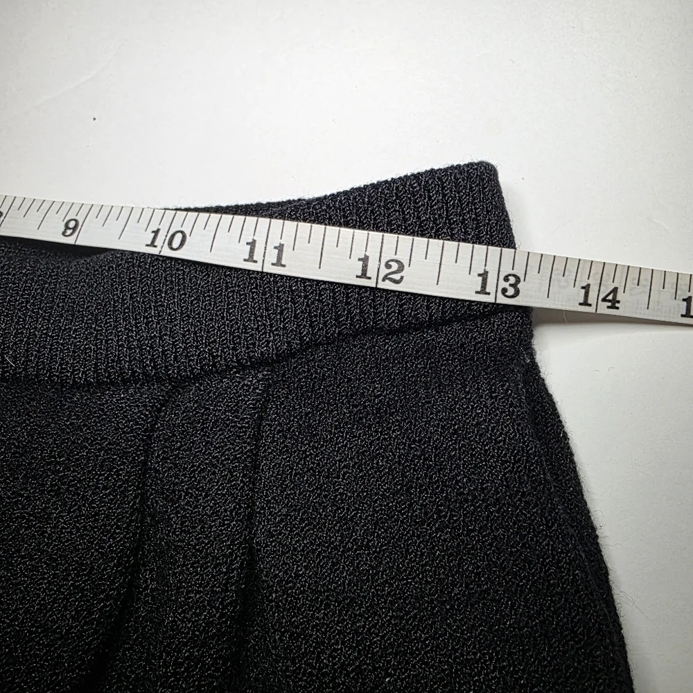 St John Santana Knit Straight Leg Crop High Waisted Pants Black Stretch Size 4 - Picture 8 of 11